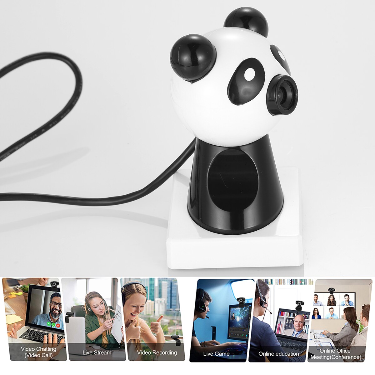 Hd webcam 480p usb kamera videooptagelse webkamera med højttaler til computer веб камера