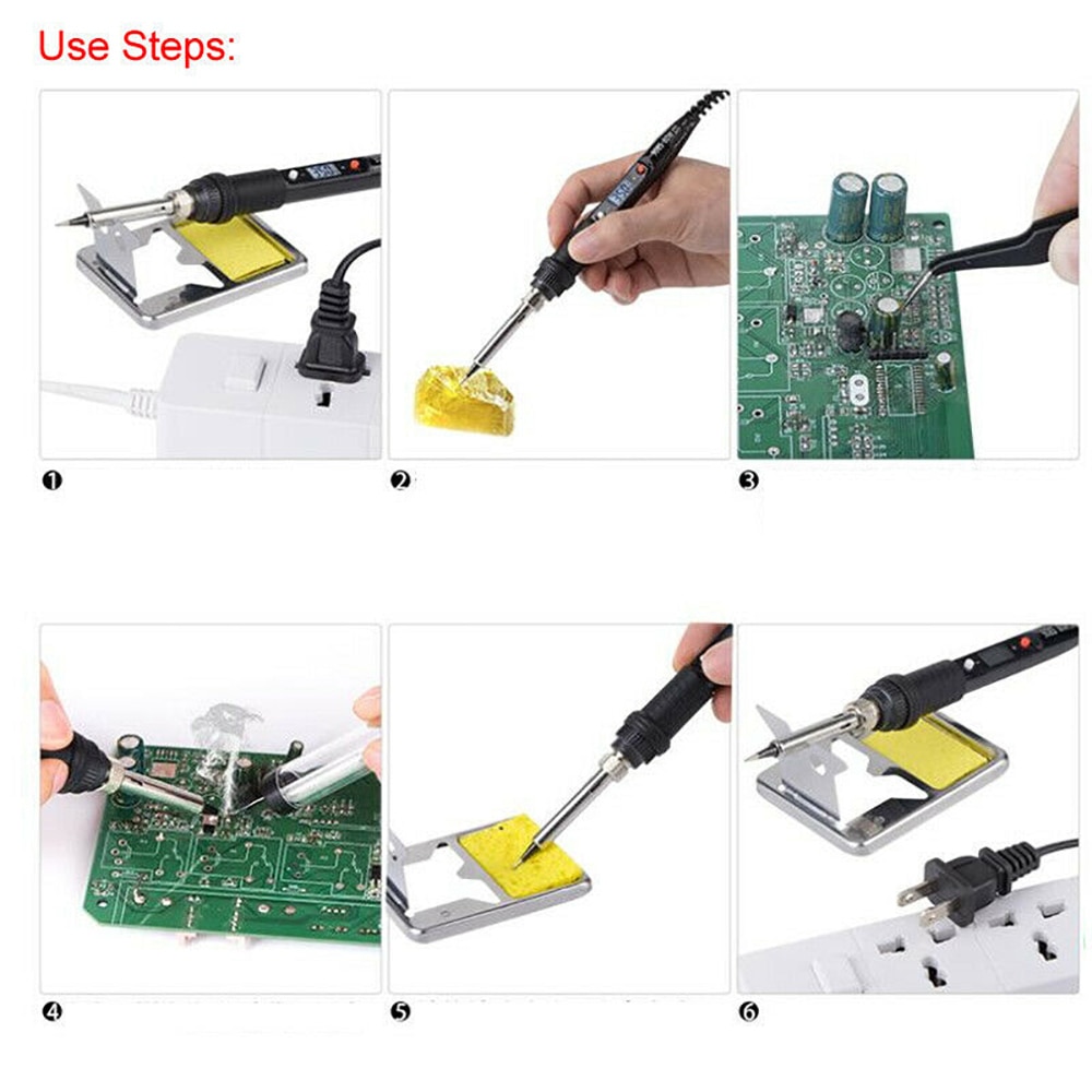 80W Electric Soldering Iron Digital Display Adjustable Temperature Welding Tool For Shed Building