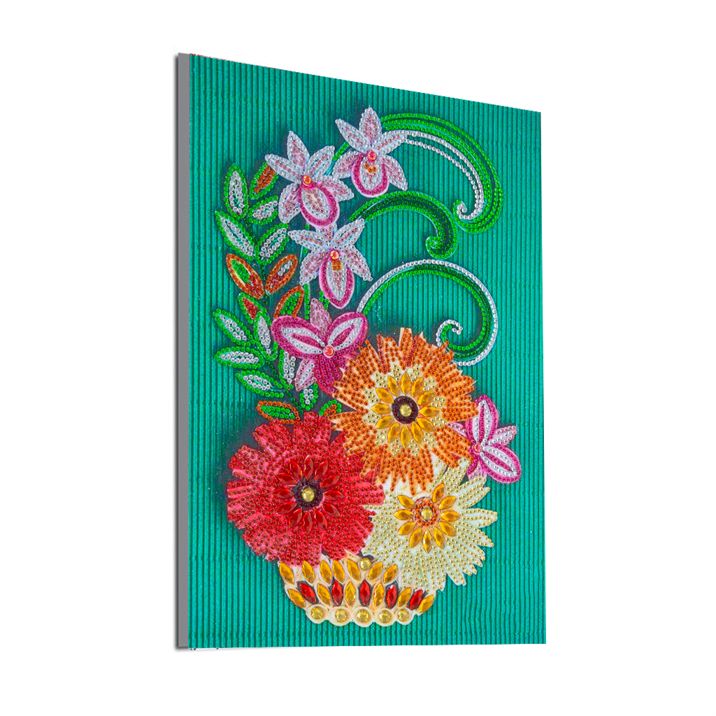 5d diamant maleri blomst serie sæt gør-det-selv papir quilling maleri billede specialformet bor diamant maleri indretning kunst håndværk: 08