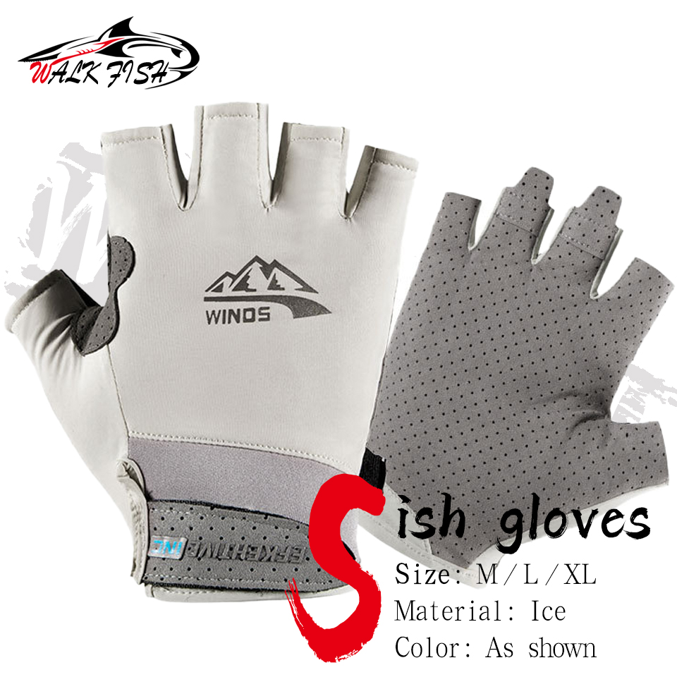 Guantes sin dedos para hombres y mujeres, protección solar UV, guantes de medio dedo para pesca, remo, vela, remo, senderismo, guantes deportivos