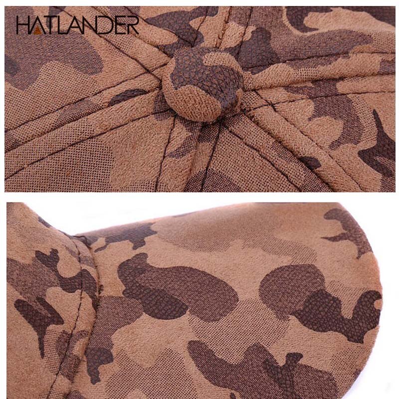 [hatlander]brand ruskind camouflage baseball kasketter til kvinder herre udendørs hatte vinter snapback bone gorras bomuld camo kasketter unisex