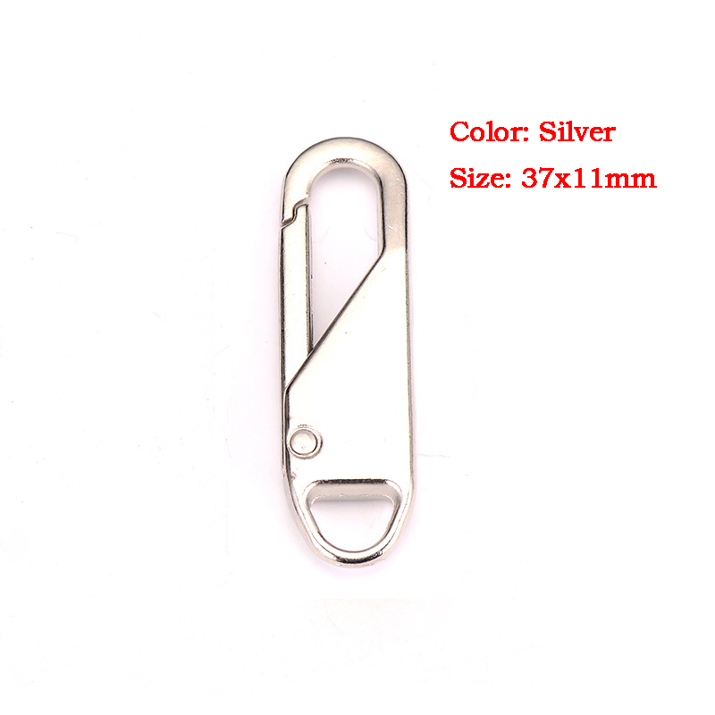 5/10pz cerniera in metallo tiro sostituzione cerniera staccabile cursore cerniera lampo testa tiro scheda kit di riparazione per accessori per vestiti da cucito artigianali: 4 # / Argento antico