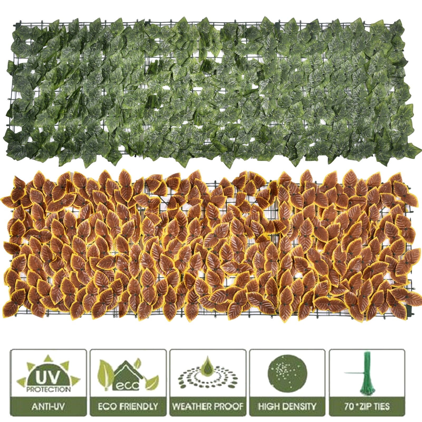 Artificial Privacy Fence Screening Roll Garden Artificial Ivy Leaf Hedge Fence For Outdoor Indoor Patio Decoration Yard Fence