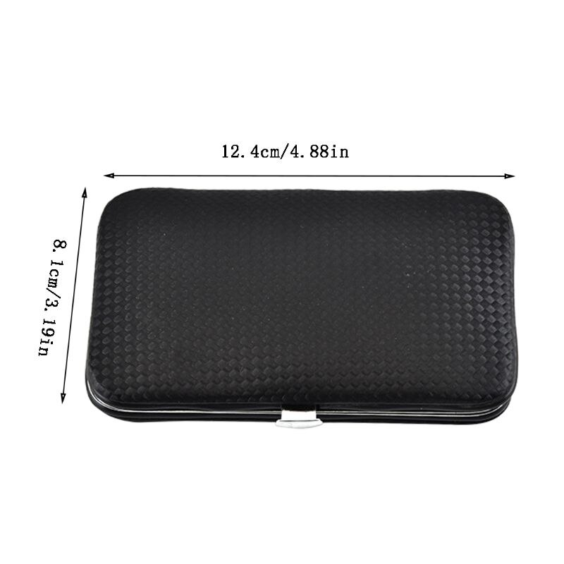 Kit de manicura para pedicura , juego de aseo de maquillaje de acero inoxidable negro, cortador de oreja, pinzas, tijeras