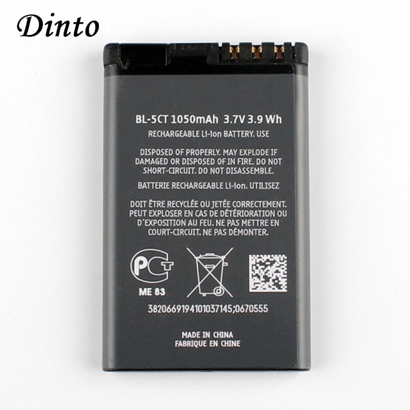 Dinto Li-ion Phone Battery BL-5C BL-5B BL-5J BL-5CT for NOKIA N70 N71 5300 N83 5230 5233 6303i C5-02 BL5C BL5B BL5J BL5CT