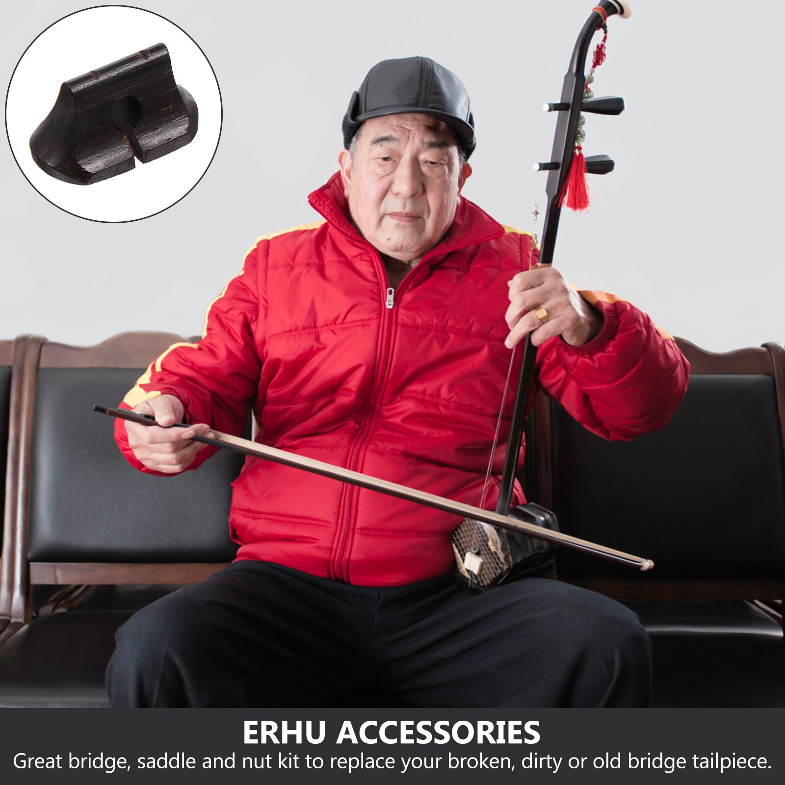 5 pezzi Erhu Bridge in legno accessori Erhu accessori musicali Erhu Bridge