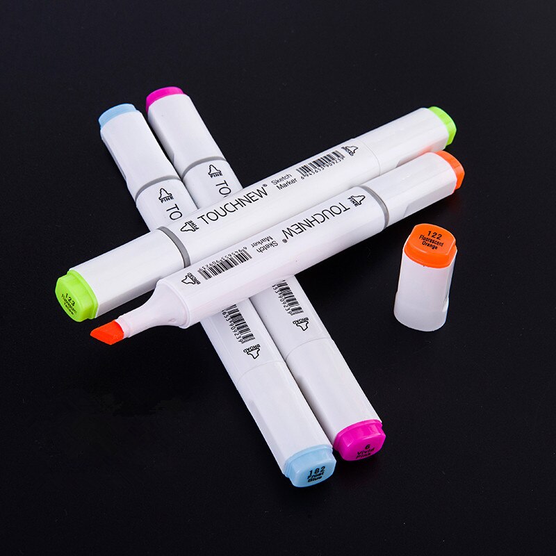 TOUCHNEW 30/40/60/80 Colors Art Markers Alcohol Based Markers Drawing Pen Set Manga Dual Headed Art Sketch Marker Pens