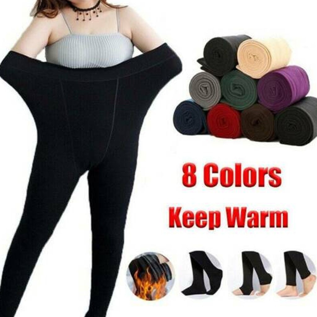 Vetement femme kvinnor vinter svart tjock varm mjuk fleecefodrad termisk stretchiga leggings byxor kläder för kvinnor vinter