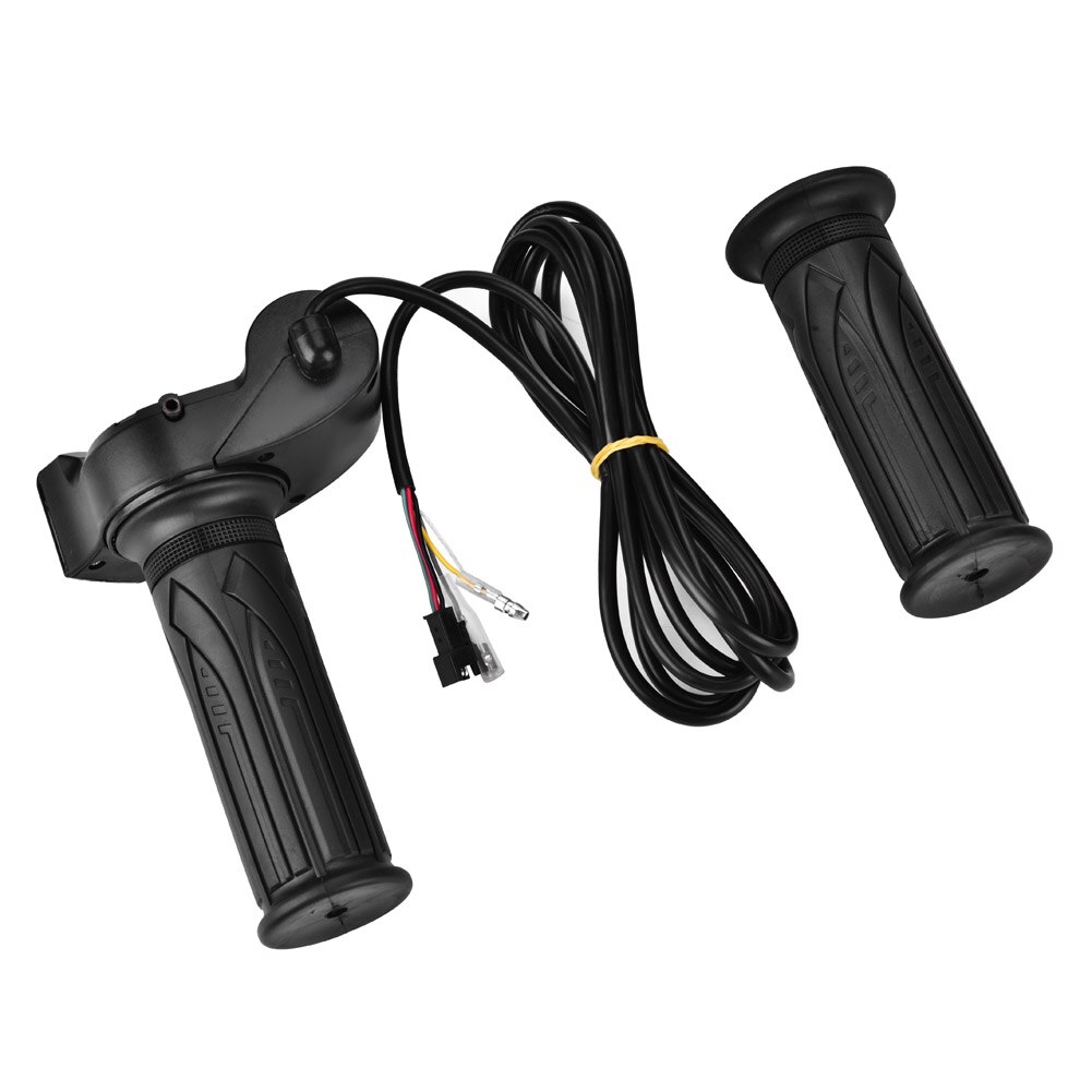 1Pair Electric Bicycle Speed Control Handlebar Waterproof E-Bike Scooter Wire Twist Throttle Grip with LCD Battery Power Display