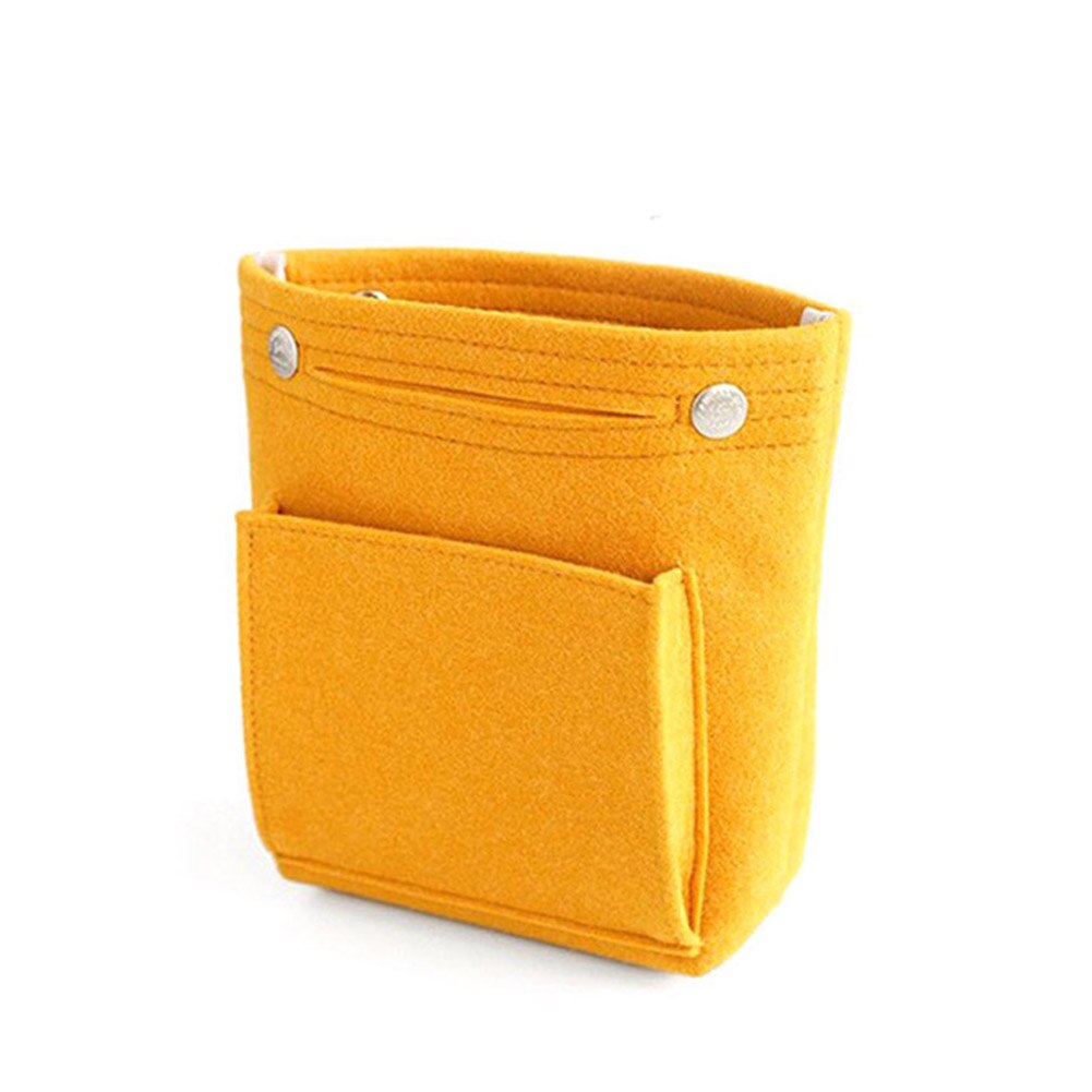 Vrouwen Draagbare Make-Up Tas Vilt Insert Handtas Cosmetica Organizer Travel Innerlijke Portemonnee Draagbare Cosmetische Zakken: YELLOW
