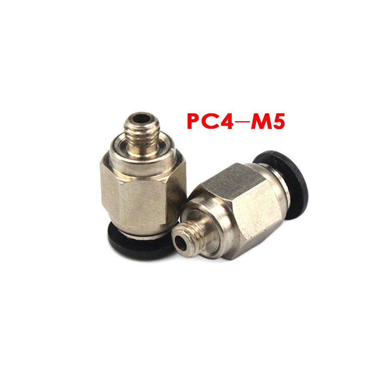 2 pcs 3D printer accessories PC4-M6/M5 straight-through pneumatic connector Teflon through joint quick connector