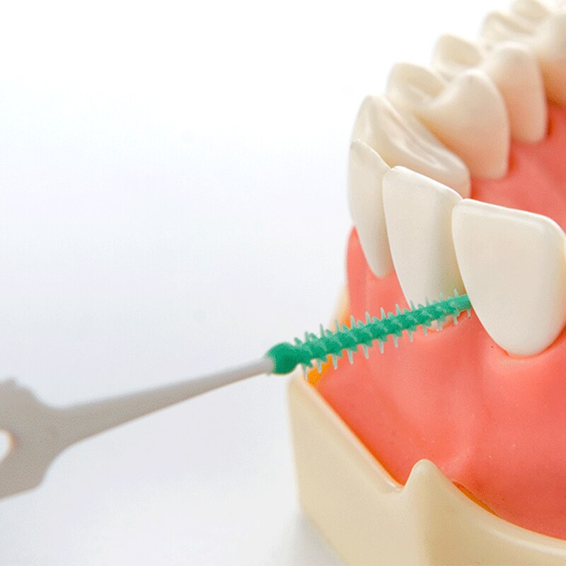 20pcs/box Soft Plastic Dental Floss Gingival Interdental Brush Toothpick Toothbrush Floss Dental Flosser Pick Tooth Clean Tool