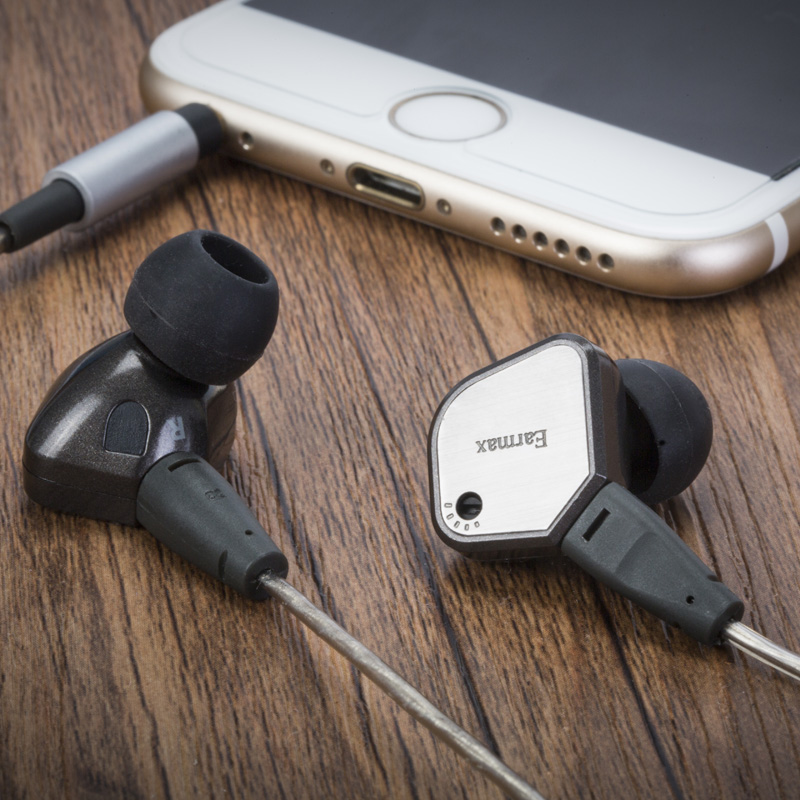 Klassisches Flaggschiff Earmax IE80 IE80S Original In-Ear-Kopfhörer Bass HIFI Kopfhörer Headset versilbertes Kabel