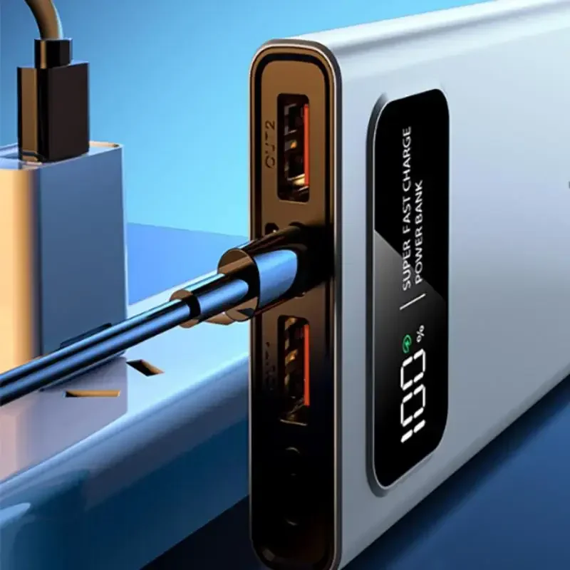 120w 200000 bærbar powerbank digitalt display ekstern nyeste super hurtig opladning højkapacitets batteri powerbank