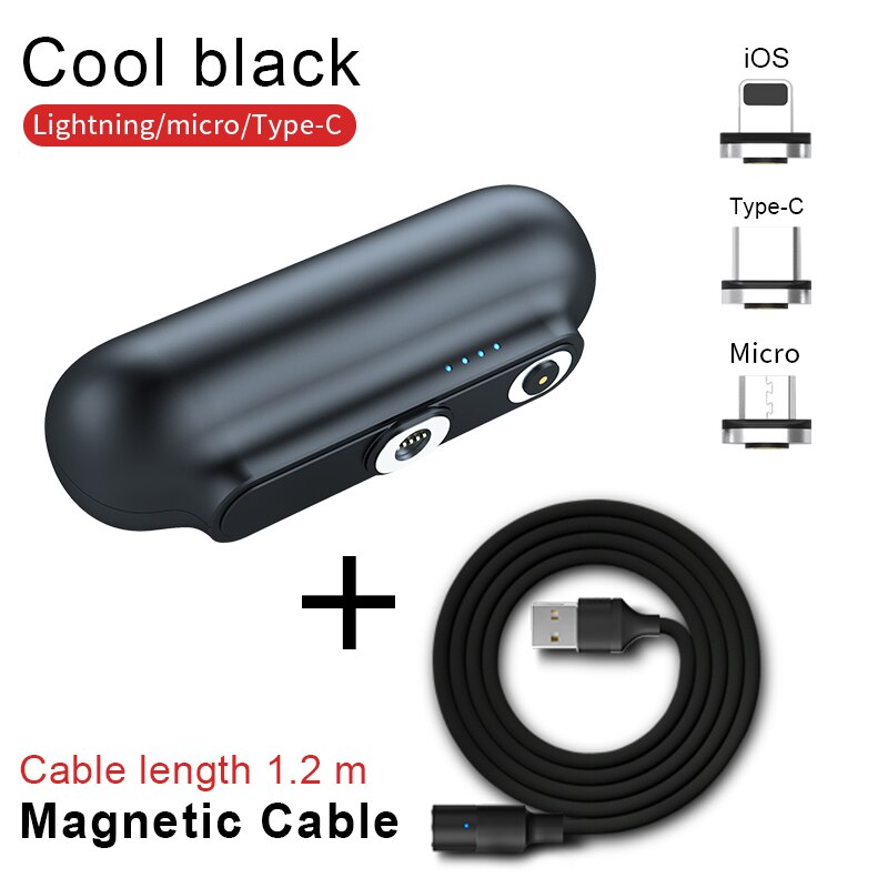 Banco de energía magnético para iPhone 12, Mini cargador de 2600mAh, batería externa magnética portátil de emergencia para Xiaomi: T8
