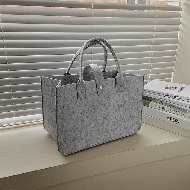 Neue Einkaufshandtasche für Damen, 2023, große Kapazität, offen, modisch, Filz, Einkaufs-Tragetasche, gewebte Tasche, Online-Einkaufen, China
