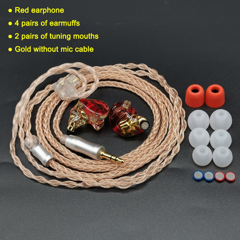 avec Tuning bouche HIFI écouteurs IEM 0.78 résine écouteurs dynamique casque DJ scène Sports monocristallin cuivre mise à niveau câble
