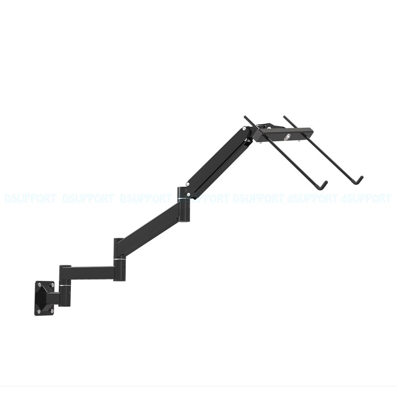 Tilt Foldable Wall Mount 17-27 inch Laptop Holder Gas Spring Arm Laptop Cooler Retractable Notebook Mount Hanger