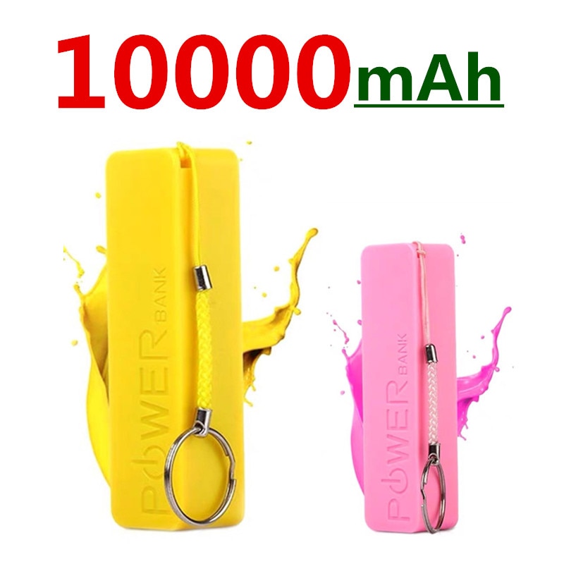 Fetile Portable 10000mAh Power Bank with keychain For iPhone 8 7 6 Powerbank External Battery Charger for iPhone Xiaomi Samsung