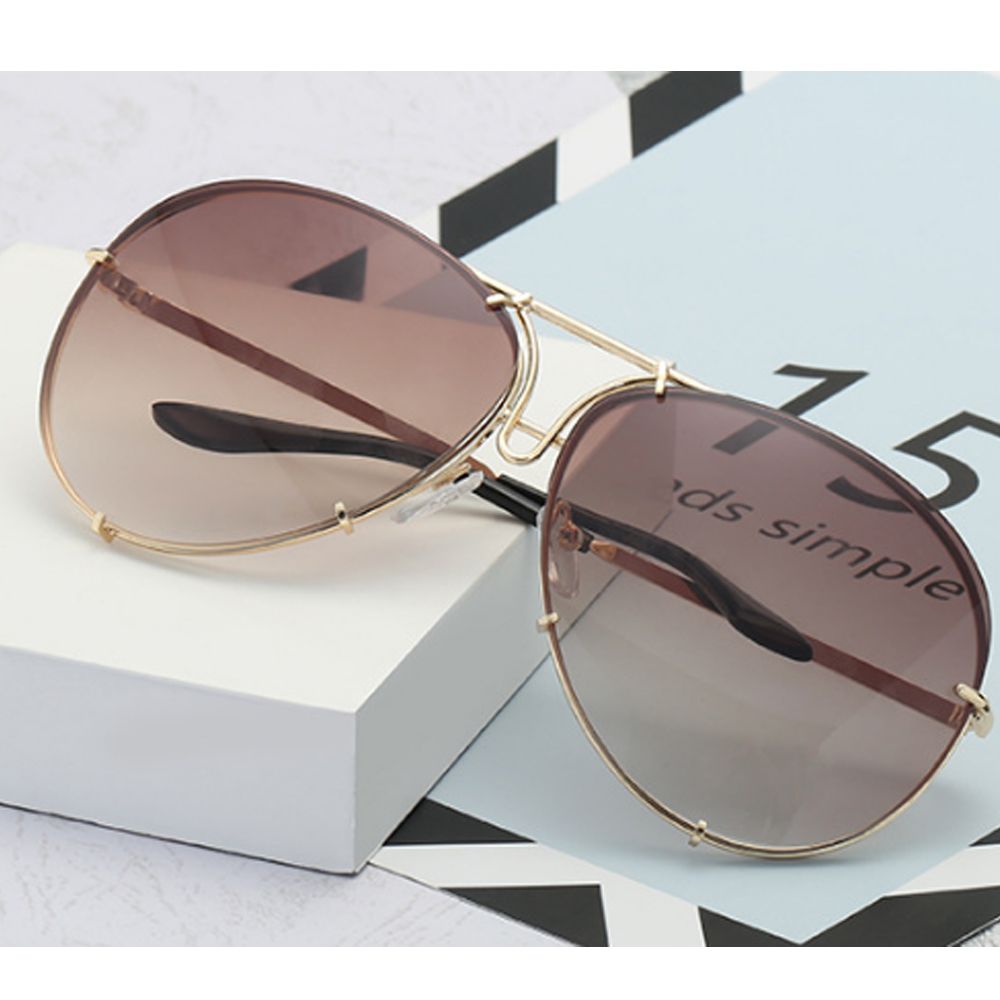 Oversized Cat Eye Zonnebril Vrouwen Zonnebril Flat Top Grote Vrouwelijke Brillen Frame Driver Bril Auto Accessoires: 4