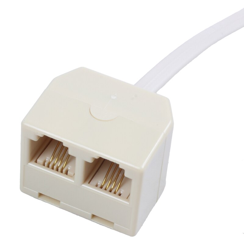 Telefoon RJ11 Mannelijke Lijn Om Dubbele RJ11 Vrouwelijke Jack Filter Splitter Adapter