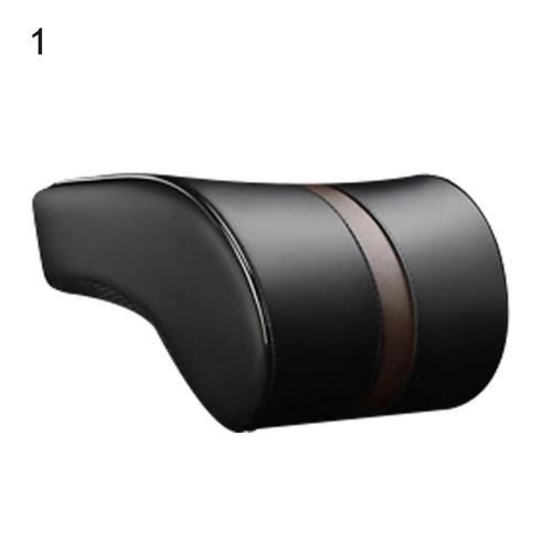 Car Memory Foam Travel Comfortable Neck Headrest Pillow Lumbar Support Cushion: BlackCoffee Headrest