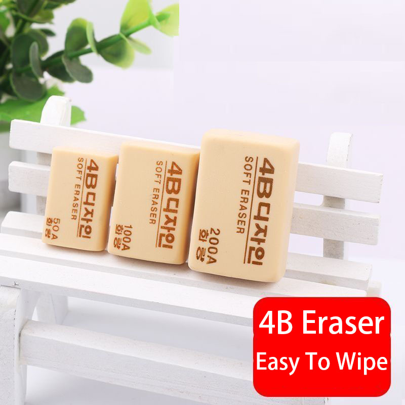50A/100A/200A Pencils Eraser Korea Writing Drawing Eraser Rubber Art Drawing Stationery for Office School Office School Supplies