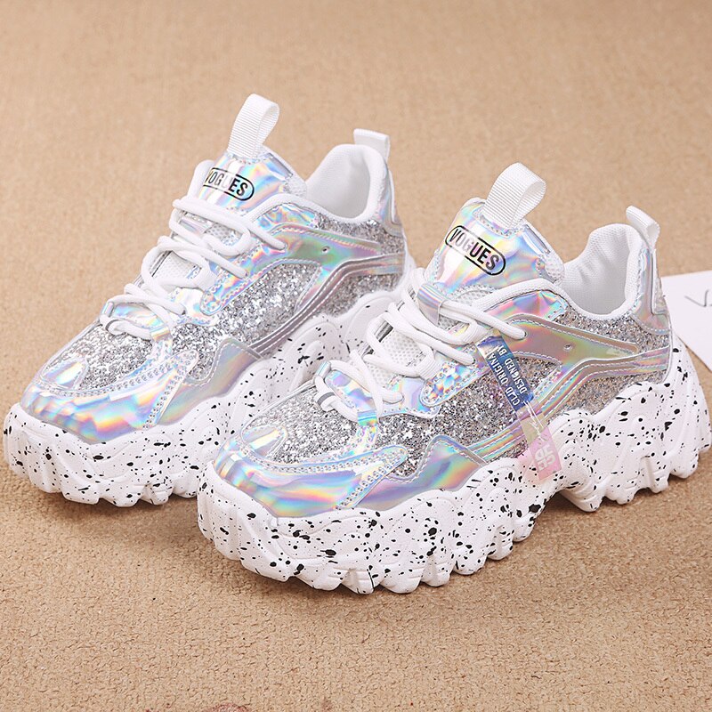 TAVIMART  -  Women's Sneakers Summer Shoes Platform Woman-shoes Tennis Female New Thick Sole Casual Roses Trainers Mesh Retro Lace-Up Sl