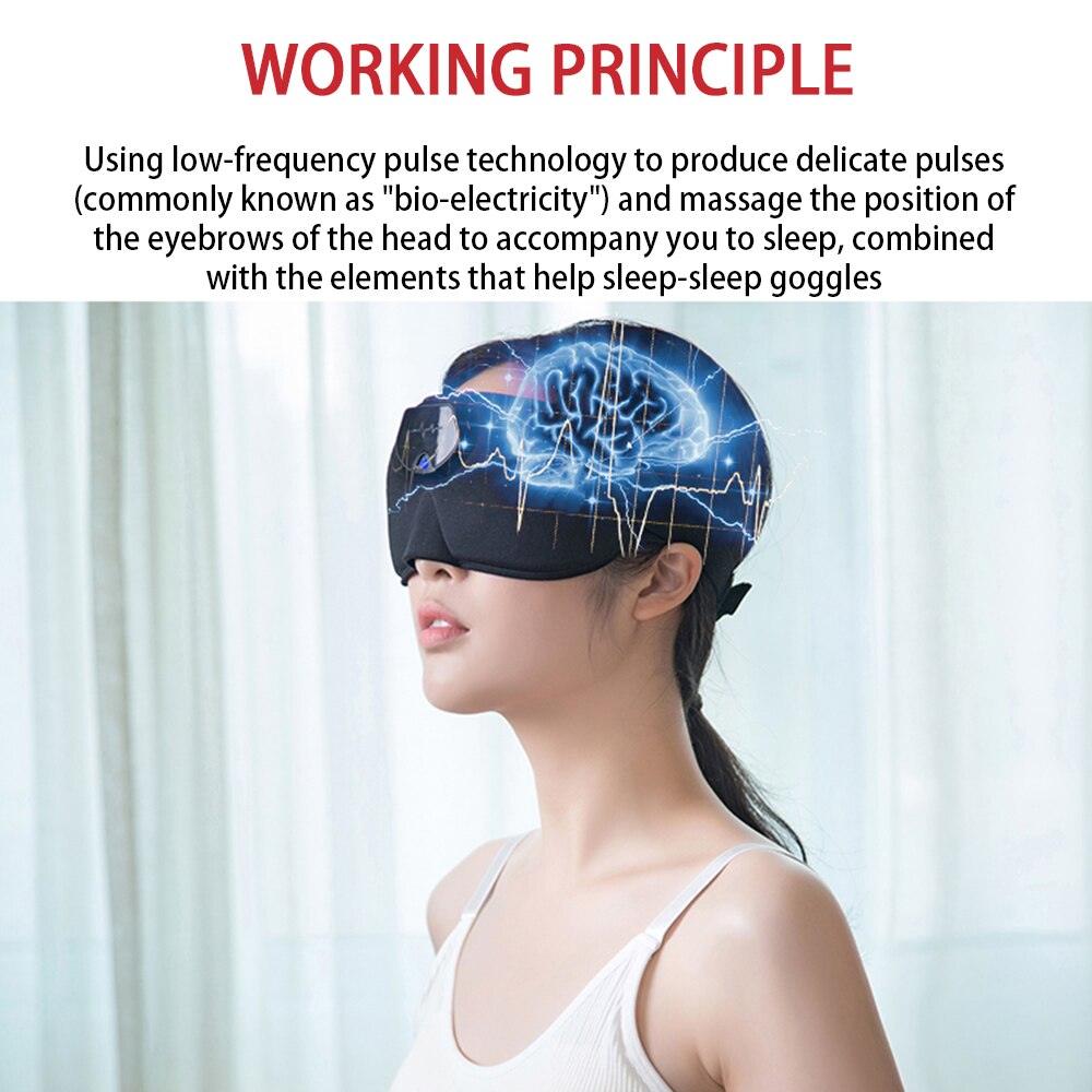 Charge pulse smart sleep eye mask head massager Insomnia Therapy Release Stress Sleep Therapy Device Sleeping Di Brain Relaxatio