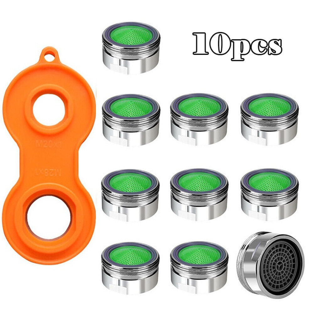 10 Stuks Waterbesparende Kranen Beluchter Vervangbare Filter Gemengde Nozzle M24 24 Mm Draad Badkamer Kraan Waskolf Accessoires