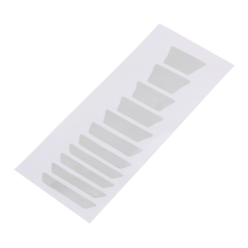 Electric Acoustic Guitar Inlay Sticker Trapezoid Fingerboard Decal: Brushed Steel