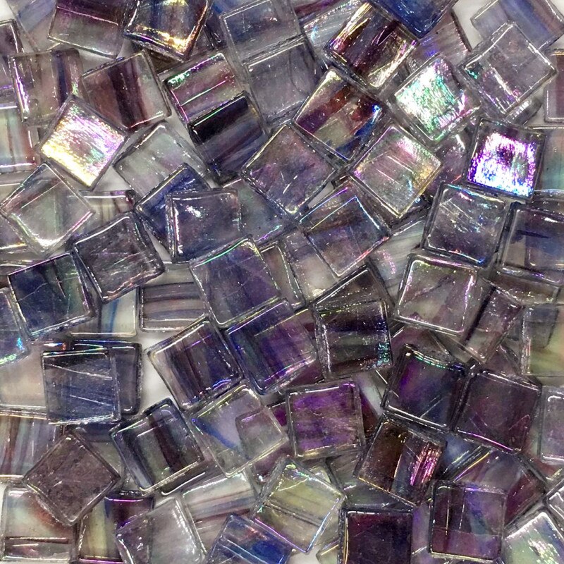 Lychee Life 50pcs Multicolor Glass Mosaic Tile Square Ceramic Mosaic Tiles DIY Arts Crafts Making Material: 4