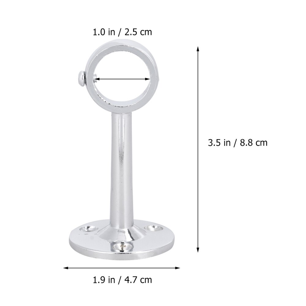 1pc Hanging Rod Wardrobe Rail Holder Wardrobe Tube Support Nracket Clothes Hanging Rod Holder - 19MM