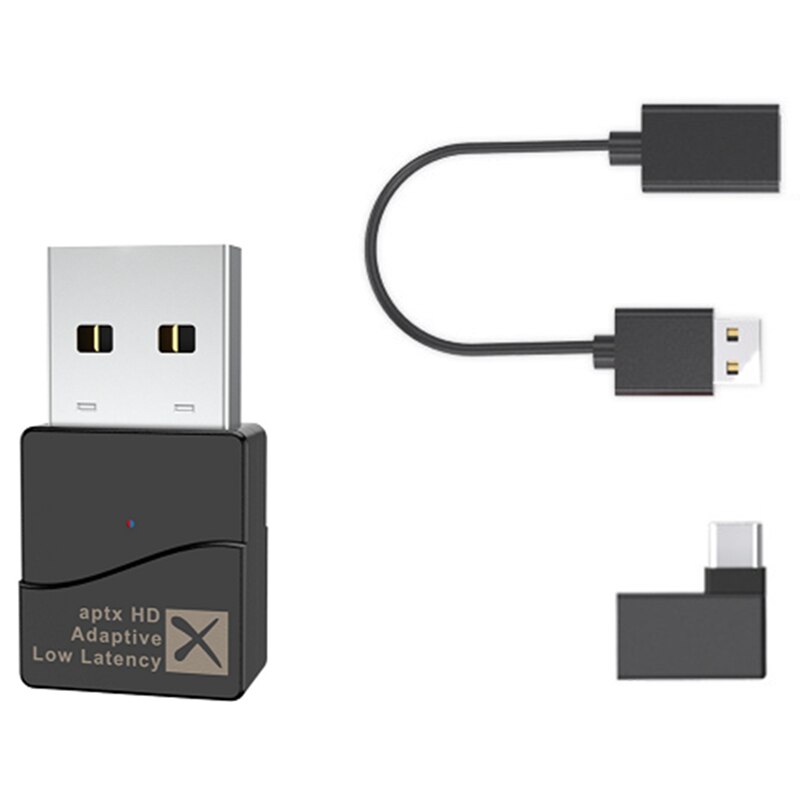 Bluetooth Adapter Driver-Free USB Bluetooth 5.2 Transmitter + USB Extension Cable + Type-C Adapter: Default Title