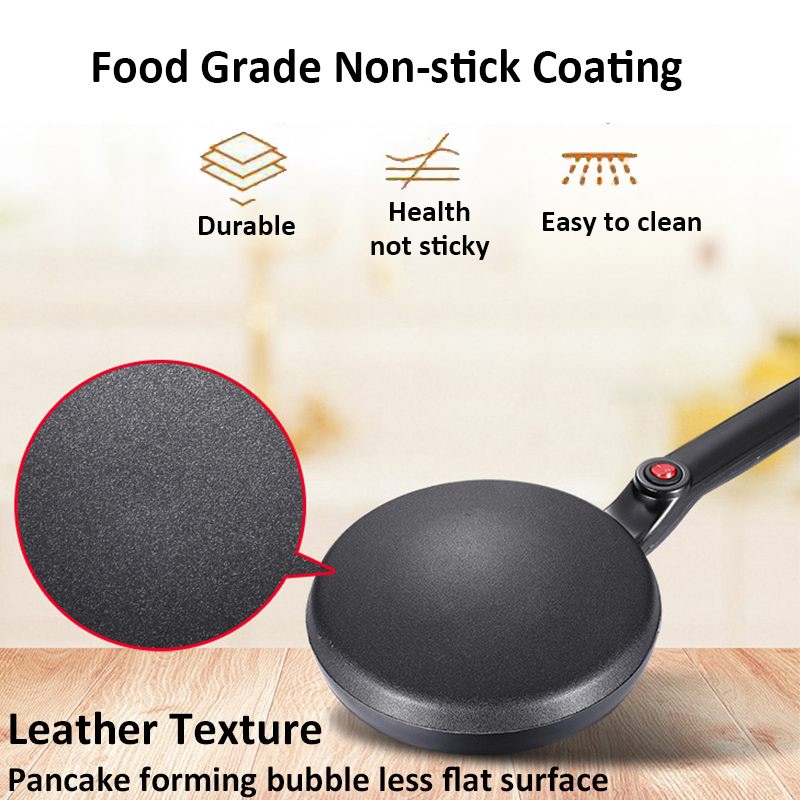 Plancha eléctrica antiadherente para hacer tortitas, plancha eléctrica para hacer Pizza, sartén para hornear pasteles, utensilios de cocina
