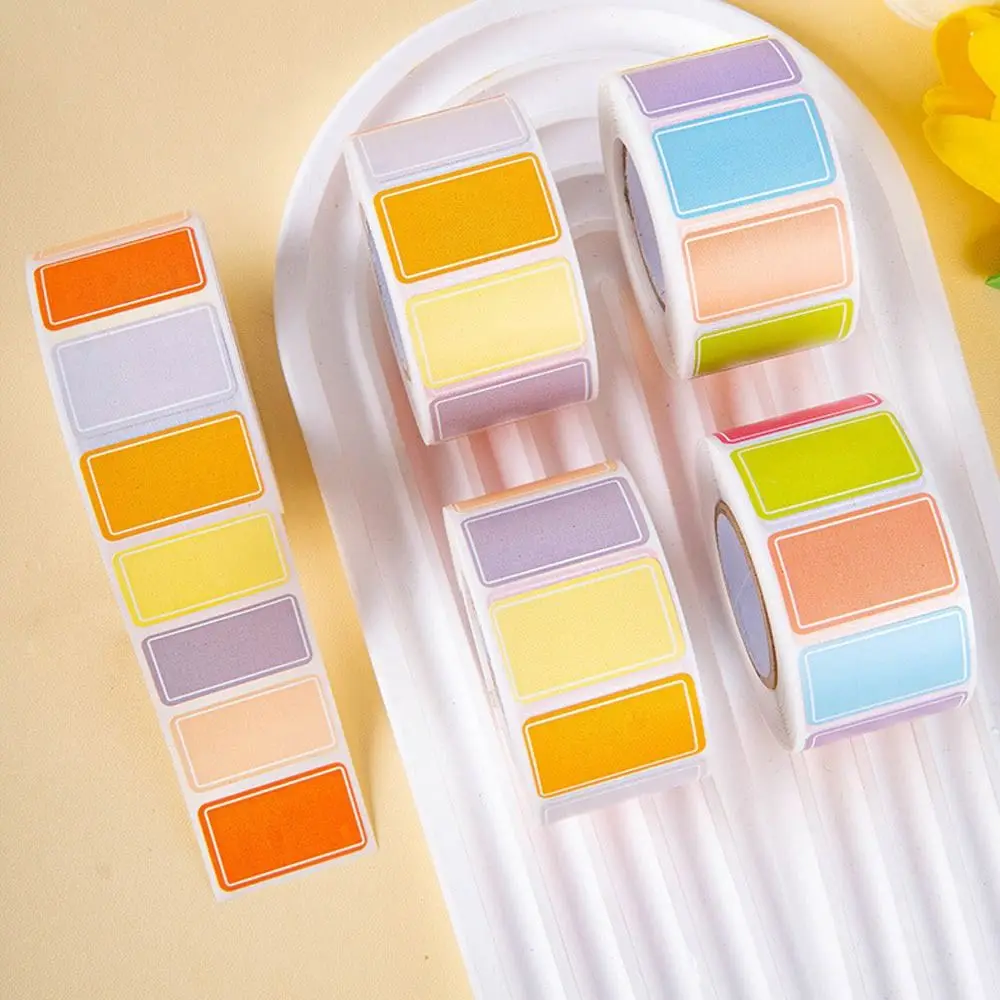 Durable Waterproof Label Stickers Self-adhesive Stationery Supplies Name Sticker Blank Writable Sticker