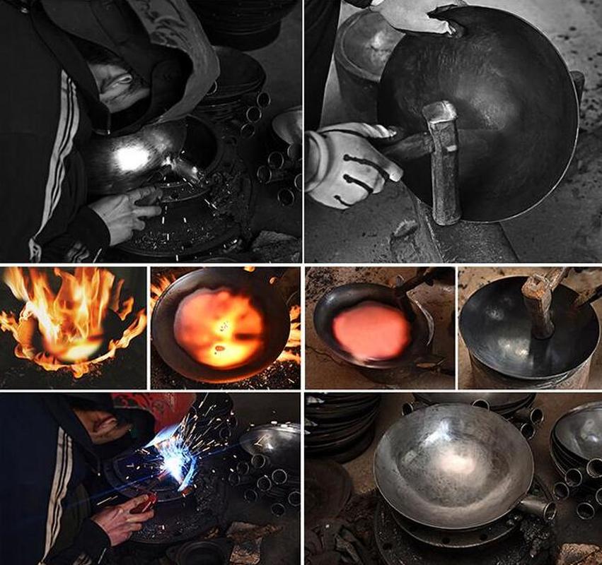 Chinese Gezonde Ijzeren Pot Traditionele Handgemaakte Ijzeren Pot Non-stick Pan Ongecoat Gasfornuis Kookgerei Grote Ijzeren pot