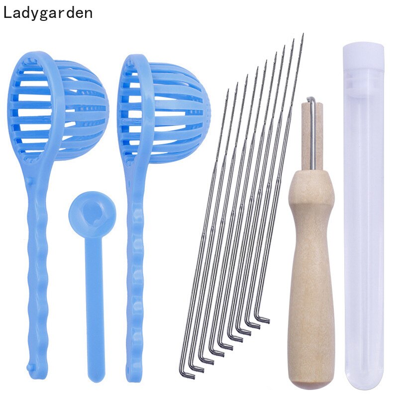 1Set Needle Felting Craft Kit Set Wool Felt Tools Bead Shaker Felt Ball Maker for Wet Felting Hand Spinning DIY Women Tools Wool