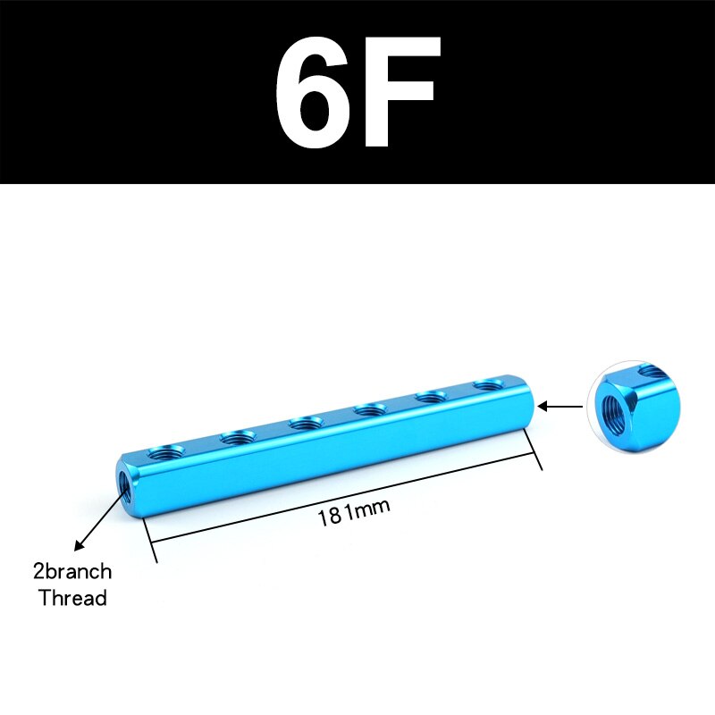 Bus Plaat Bus Bar Al-2345 Pneumatische Connector Bus Uitlaat Distributie Board Air Bron Tak Connector Regeling Multiway: AL-6F