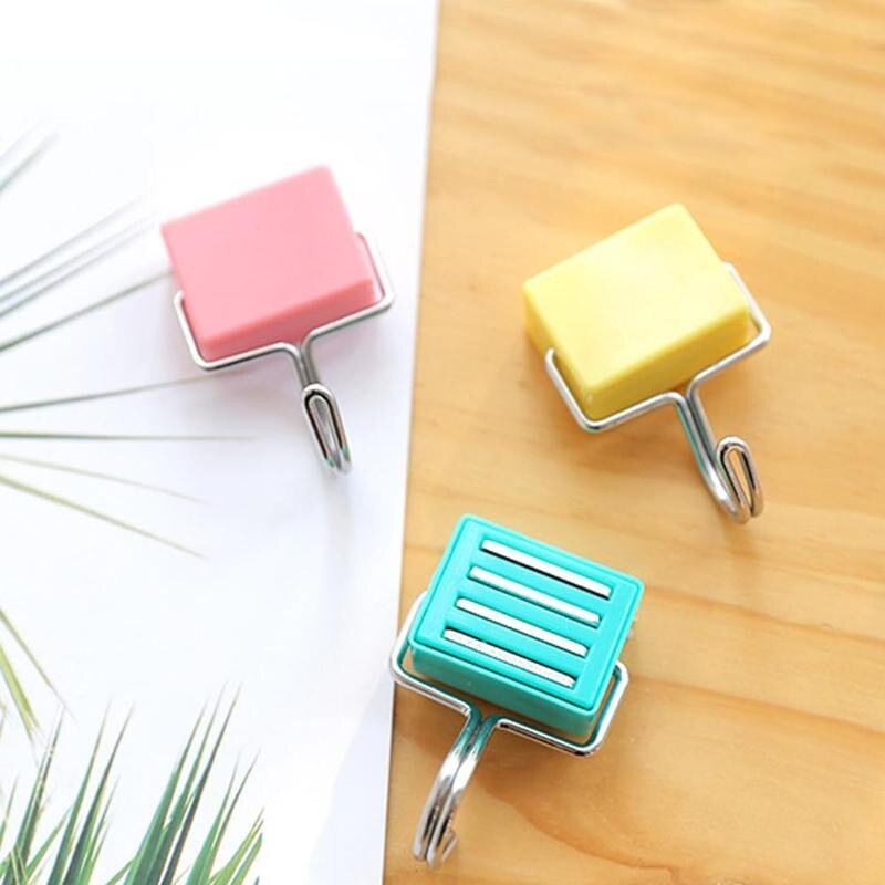 Supersug magnetisk anslutning sömlös mikrovågsugn kylskåp magnet krok utan spik hem förvaring kök organiserar krokar