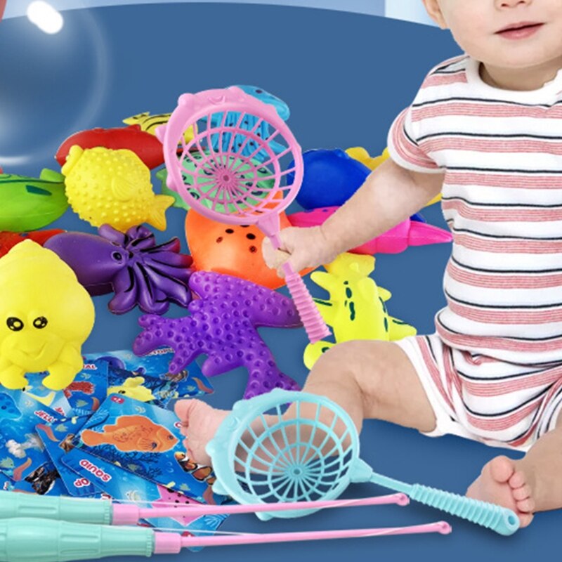 Magnetischen Angeln Spiel Badewanne Angeln Spielzeug Pädagogisches Wasser Spielen einstellen Schwimmbad Spielzeug mit Angelrute Sommer für Kleinkind