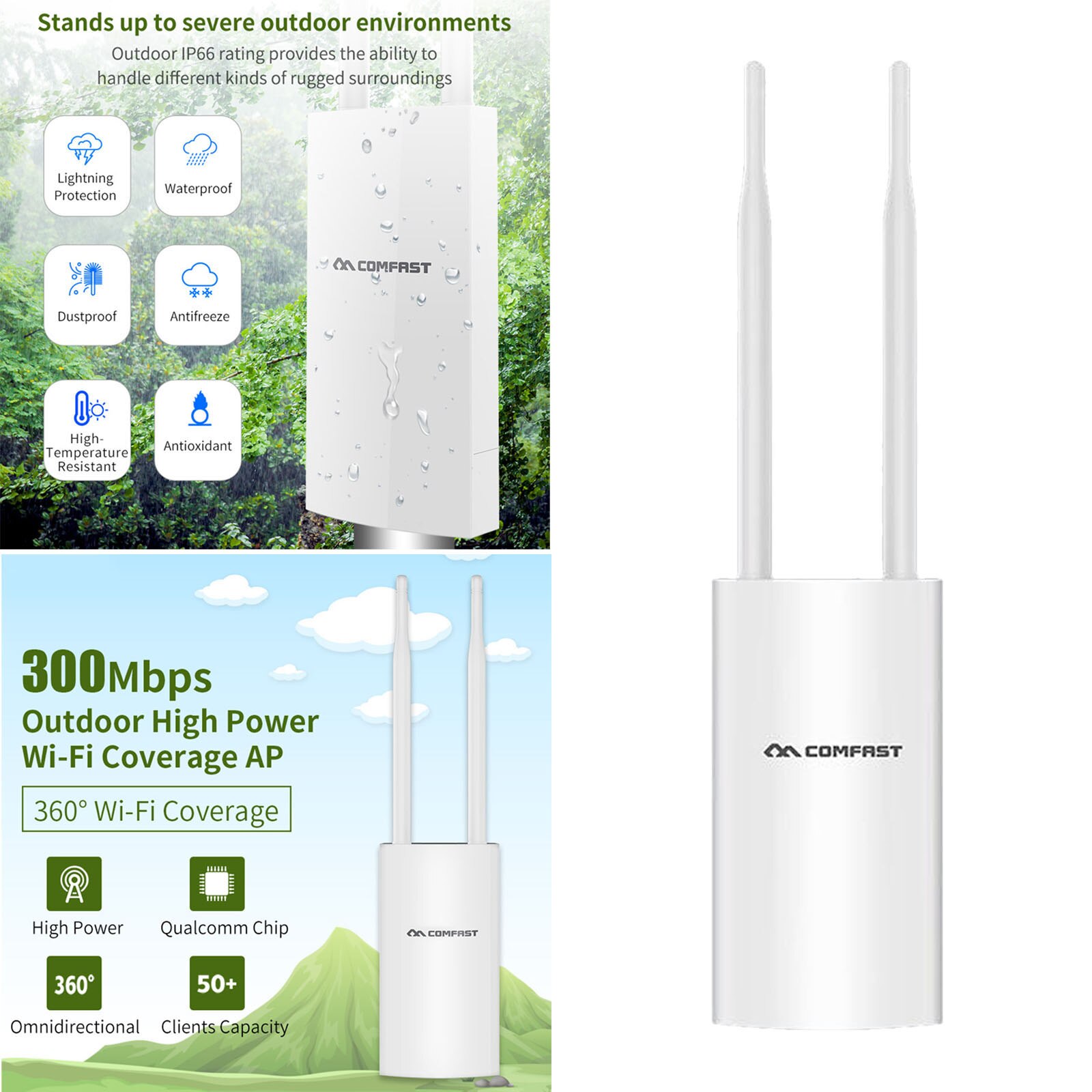COMFAST 300Mbps wysokiej mocy Router wi-fi Repeater przedłużacz zasięgu wzmacniacz routera
