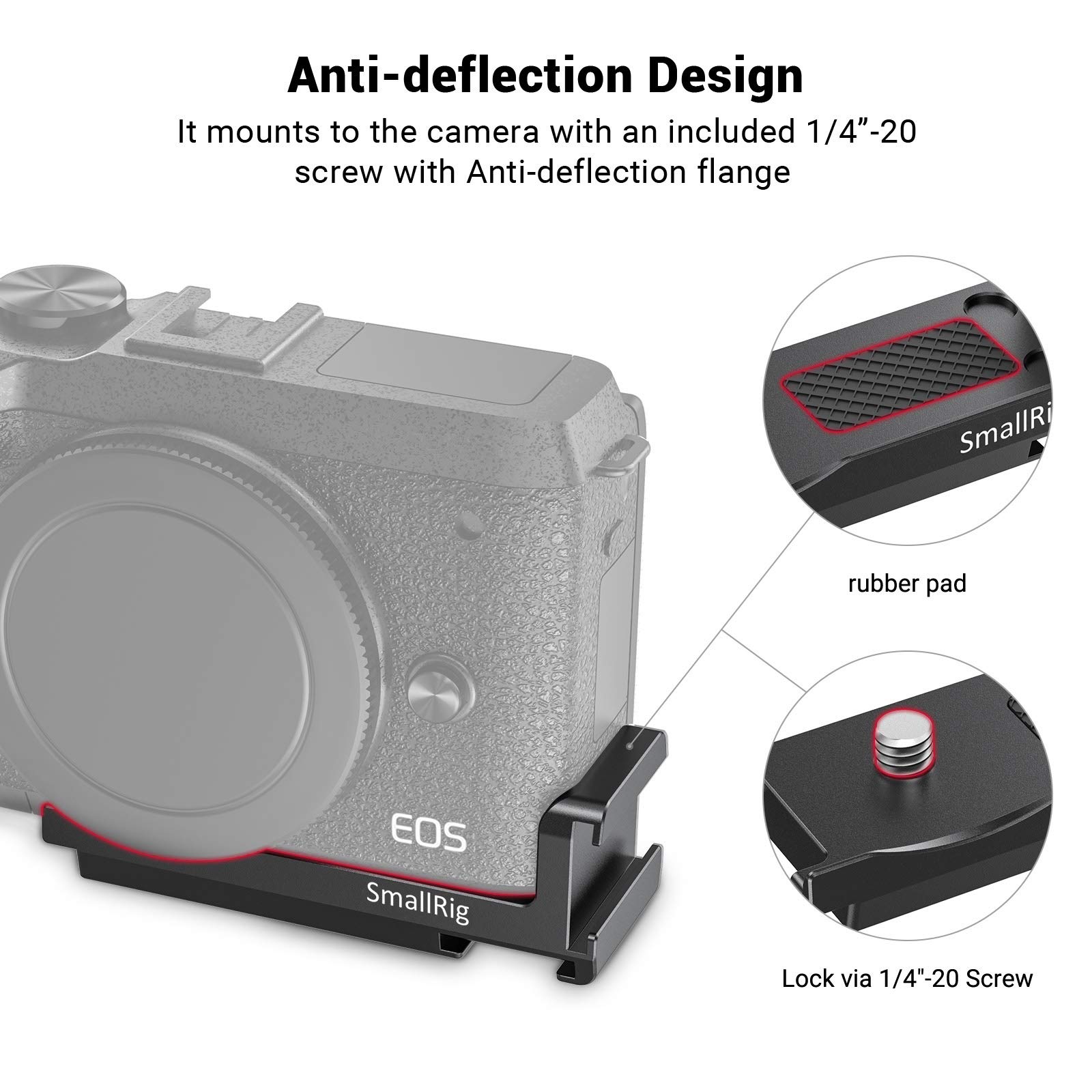 Plaque de chaussure froide pour Canon EOS M6 Mark II avec deux supports de chaussures froides-2517