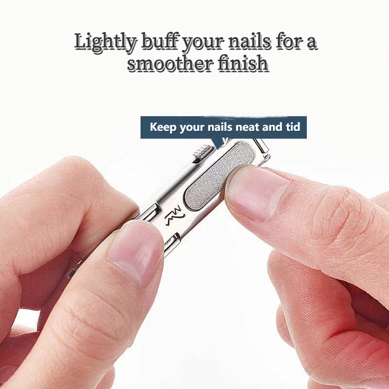 1pc foldbare 0.5cm ultratynde bærbare negle-tåklipper i rustfrit stål trimmer saks manicure pedicure værktøj fingernegleklipper
