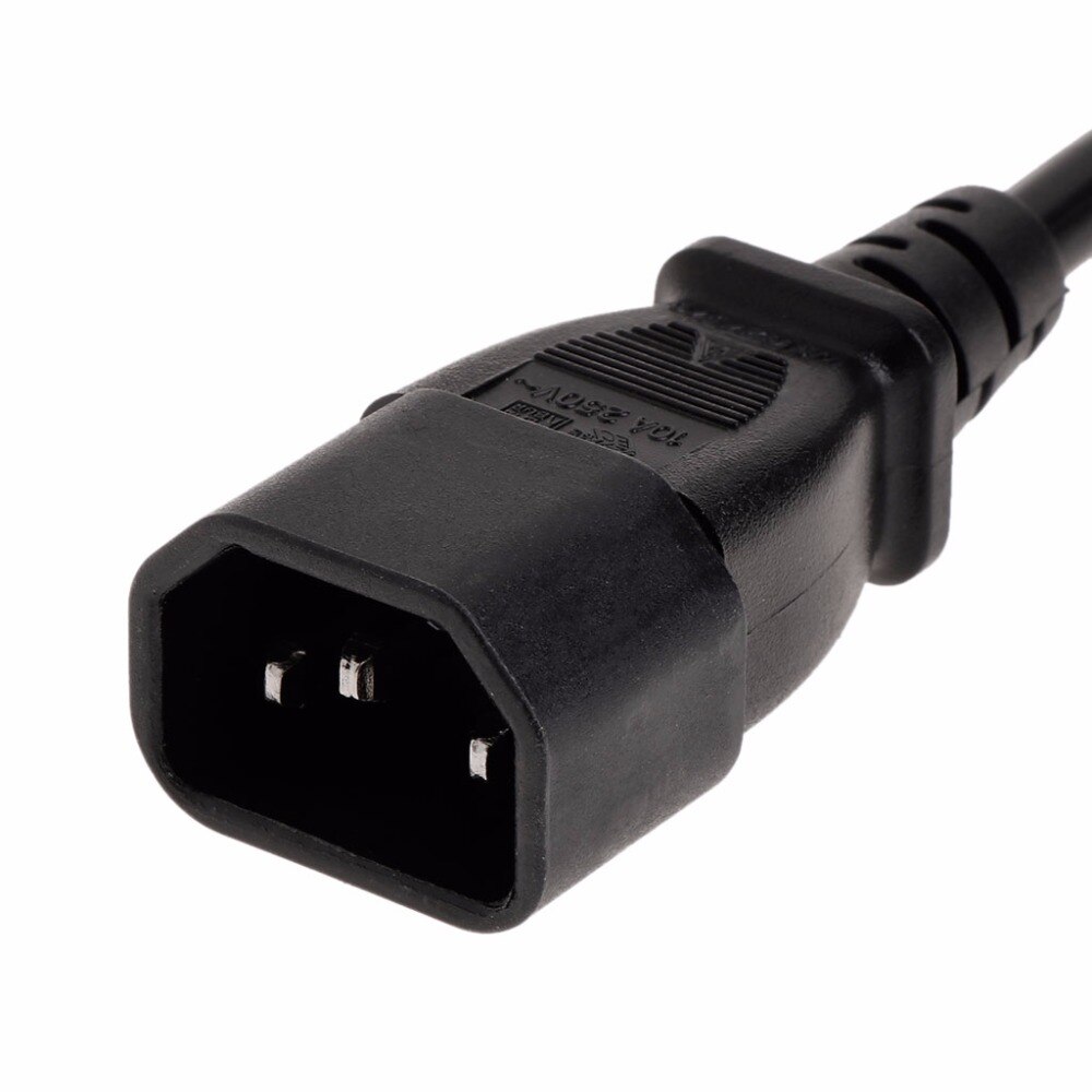 UPS/PDU Cable de alimentación IEC 320 C14 hombre a CEE7 Europea Cable adaptador hembra 35CM