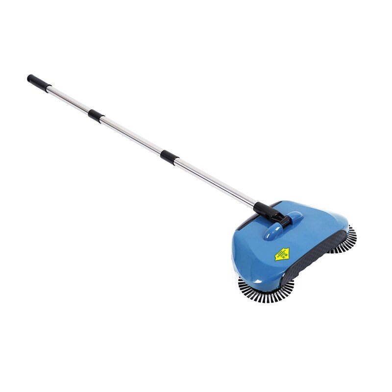Roestvrijstalen ing machine duwtype hand duw bezem stoffer en blik handvat huishoudelijke schoonmaakpakket hand duw dweil blauw: Default Title
