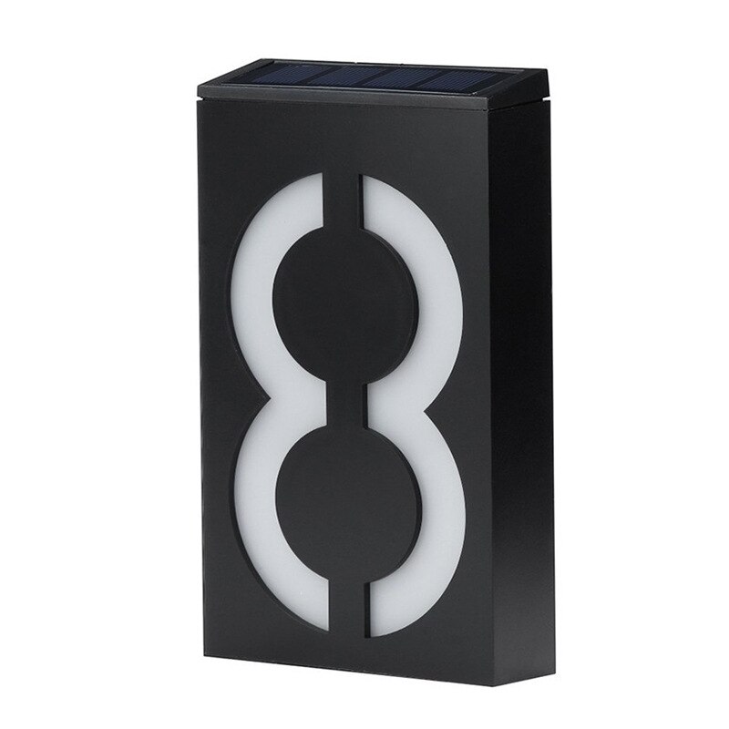 Lampe de porte murale solaire | Étanche, numéro maison, Plaque d'adresse pour porte d'hôtel, boîte aux lettres, Plaque numérique, lampe de porte murale: 8