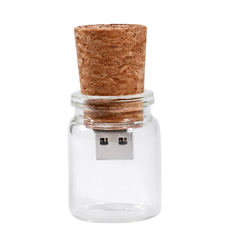 JASTER Stylish Drift bottle + cork USB flash drive USB 2.0 4GB 8GB 16GB 32GB 64GB Photography Memory storage U disk: 4GB / B
