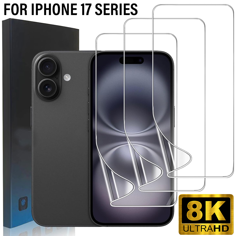 Full Cover HD Clear Screen Protector For iPhone17 17Air 17Pro Max Screen Protection Soft TPU Hydrogel Films For iPhone 17