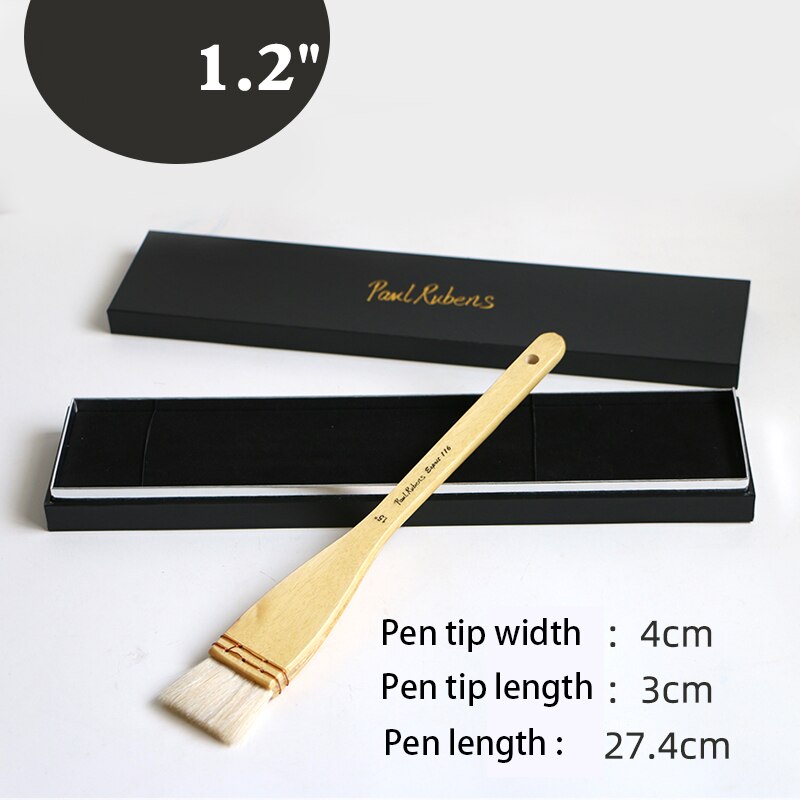 Paolo Rubens pennello per acquerelli pennelli acrilici strumenti per disegno artistico forniture lavaggio lana legno Gouache naturali impostato regalo d'arte: 1.2
